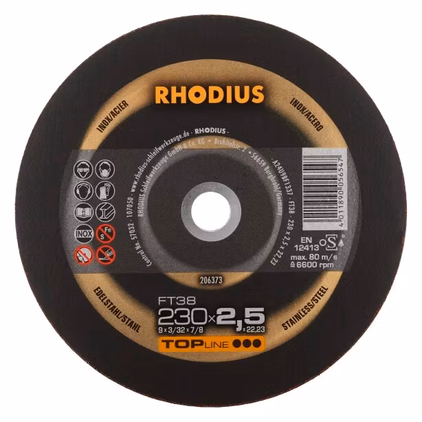RHODIUS FT38 Kapskiva 230x2,5 (25/förp)