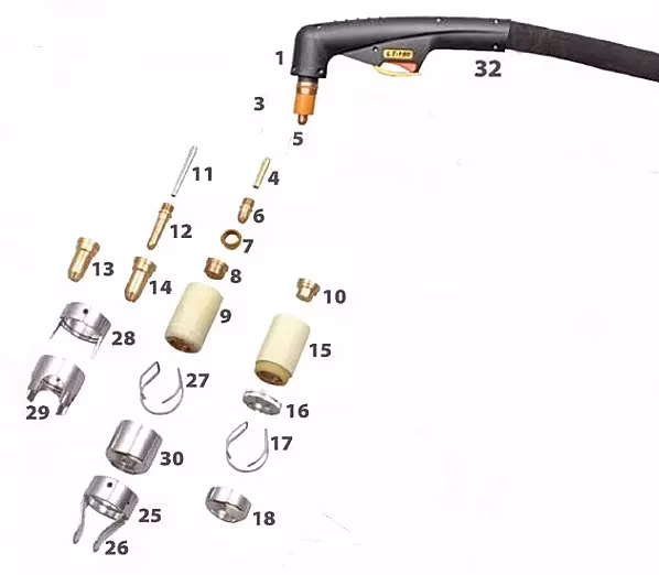 JASIC Förlängd dysa 1.35 - 90A (PK 5) (JP-100/JP-160)