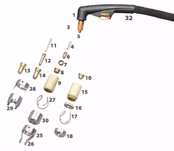 JASIC Förlängd dysa 1.35 - 90A (PK 5) (JP-100/JP-160)