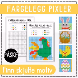 Fargelegg pixler -påske