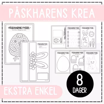 Påskeharen teller ned til påske  enkel