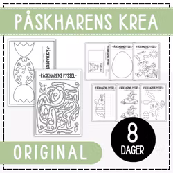 Påskeharen teller ned til påske  orginal