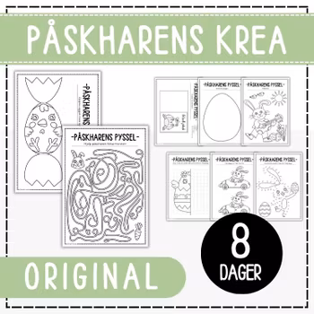 Påskeharen teller ned til påske  orginal