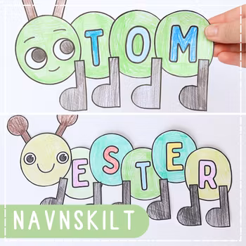 Lag ditt eget navneskilt- Lille larven