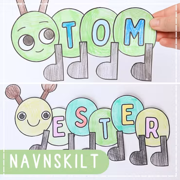 Lag ditt eget navneskilt- Lille larven
