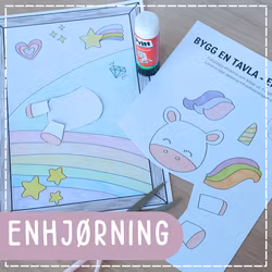 Klipp og Lim - enhjørning