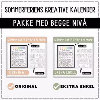 Sommerkalender Pakke med både