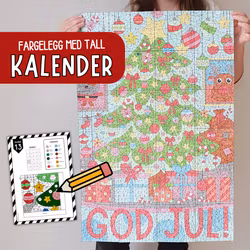 Julekalender - fargelegg med kode