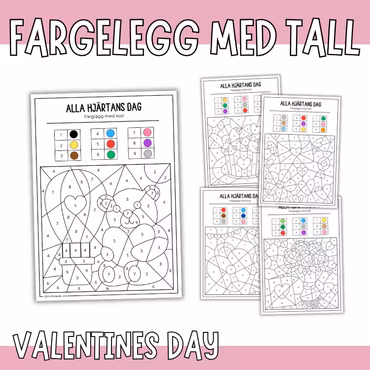 Valentine - Fargelegg etter tall