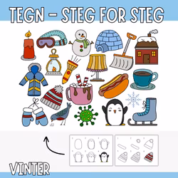 Tegn steg for steg - Vinter