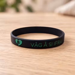 Våg å si ifra armbånd - Svart