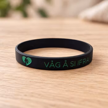 Våg å si ifra armbånd - Svart