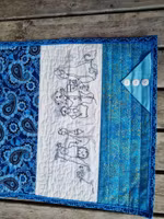 Vinterlig løper med stitchery