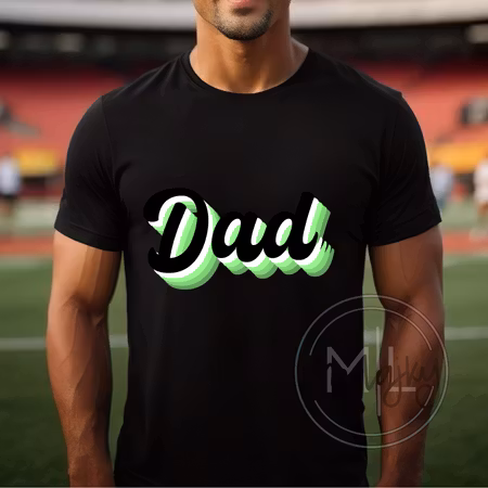T-shirt - Dad black green
