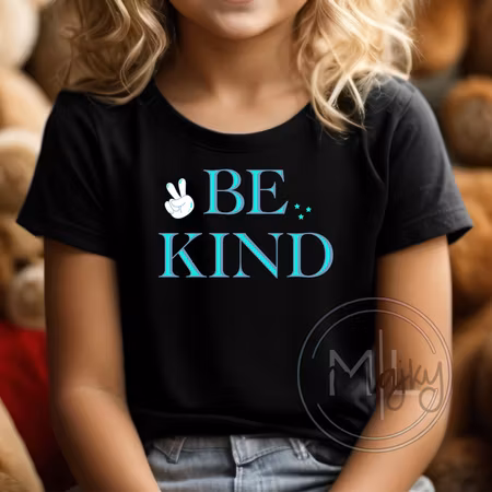 T-shirt - Be kind blue