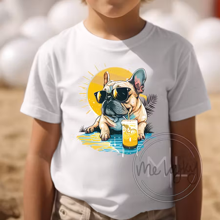T-shirt - Dog sunbathing