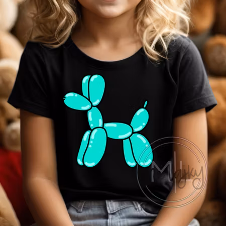 T-shirt - Green balloon dog