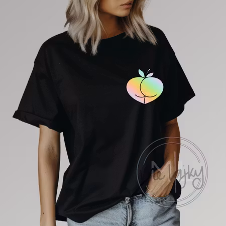 T-shirt - Rainbow peach