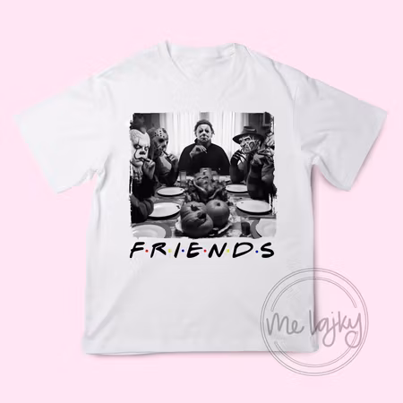T-shirt - Friends Horror Icons at the Dinner Table