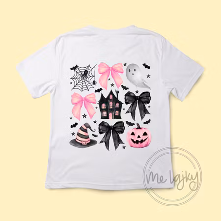 Barn-T-shirt – Spöken, Rosetter endast 1 tryck