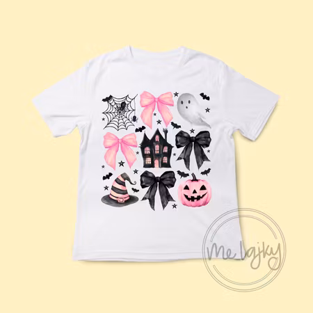 Barn-T-shirt – Spöken, Rosetter endast 1 tryck