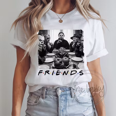 Friends Horror Icons at the Dinner Table