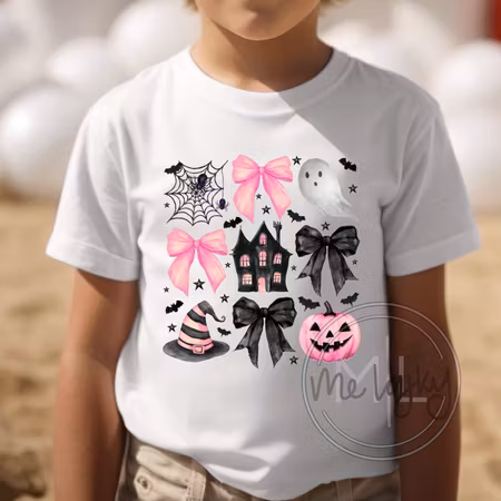 Spöken, Rosetter, och Häxiga Halloween-detaljer ENDAST TRYCKET