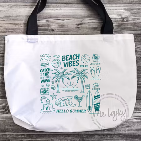 Strandväska – “Beach Vibes”