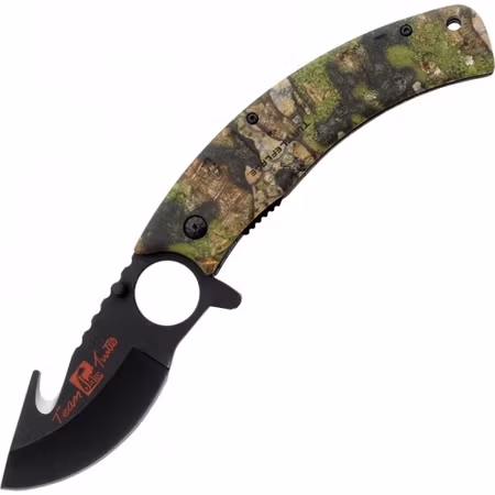 Jaktfällkniv med buköppnare 5-pack – Turtleman Team Jake camo 9,5 cm