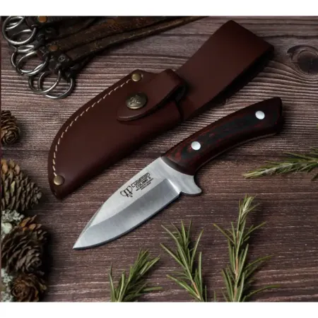 Cudeman Colibri 135-R handgjord liten kniv 8,5 cm – röd Stamina och full tang