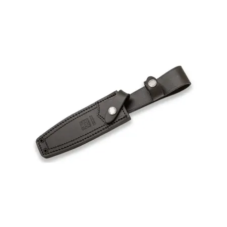 Handgjord Joker Lince avfångstkniv 15 cm – canvas-micarta, full tang och läderslida