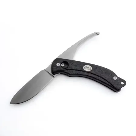 EKA SwedBlade G5 Black – jaktkniv 9,5 cm med buköppnare och kydexslida