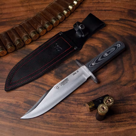 Cudeman JBK-II Bowie kniv med svart micarta handtag