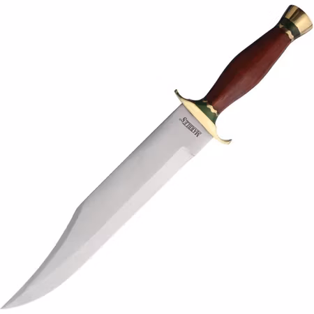 Stor kniv 46 cm tillverkad av ädelträ, mässing, och rostfritt stål