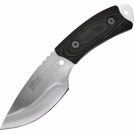 Jaktkniv med svart Micarta handtag.