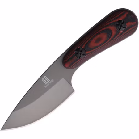 Liten jaktkniv med rött G10 handtag