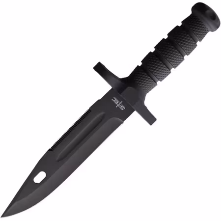 Taktisk kniv helt i svart. S-tec