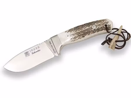 Jaktkniv med handtag av hjorthorn tillverkad för hand Joker