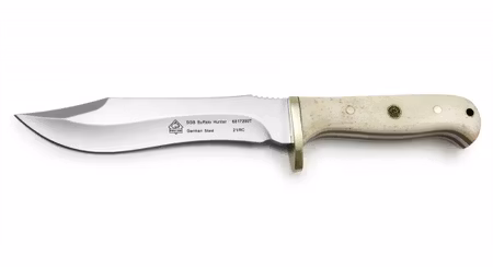 PUMA SGB Buffalo Hunter – exklusiv jaktkniv med elegant Smooth White Bone-handtag
