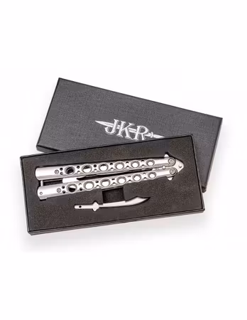 Butterfly Träningskniv Balisong 22 cm – Silver