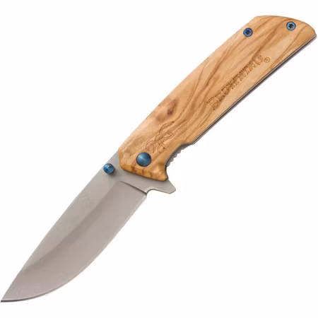 Fällkniv EDC olivträ D2 stål för vardagsbruk Browning Linerlock