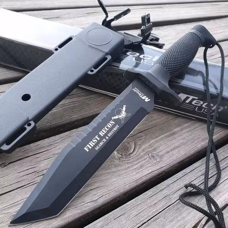 M-Tech | Tanto | Taktiskt Överlevnadskniv Svart 30 cm