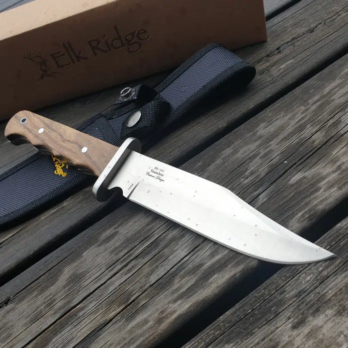 Stor Jaktkniv Elk Ridge ER-101 - Full Tang & Burlwood | Knivmagasinet