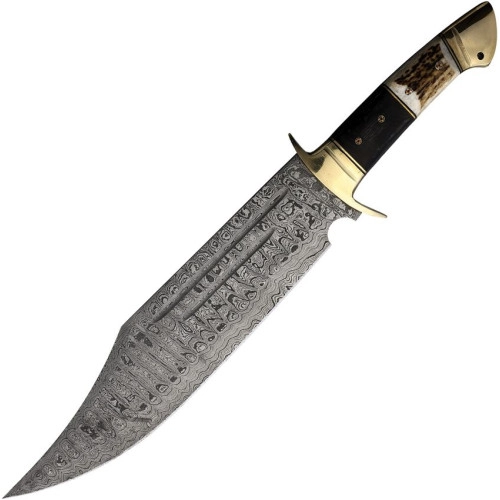 Köp Rough Rider Bowiekniv XL 54 cm Damaskusstål | Knivmagasinet