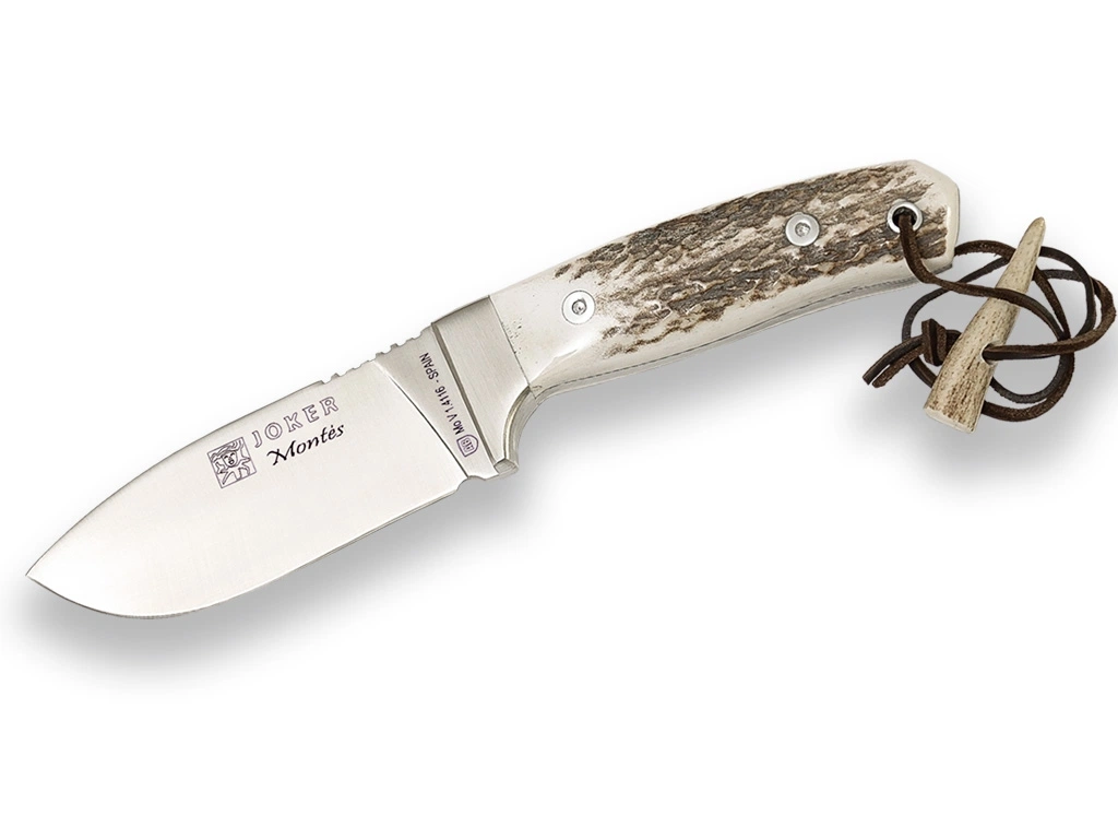 Joker Montés Jaktkniv Hjorthorn Drop Point – Köp online | Knivmagasinet