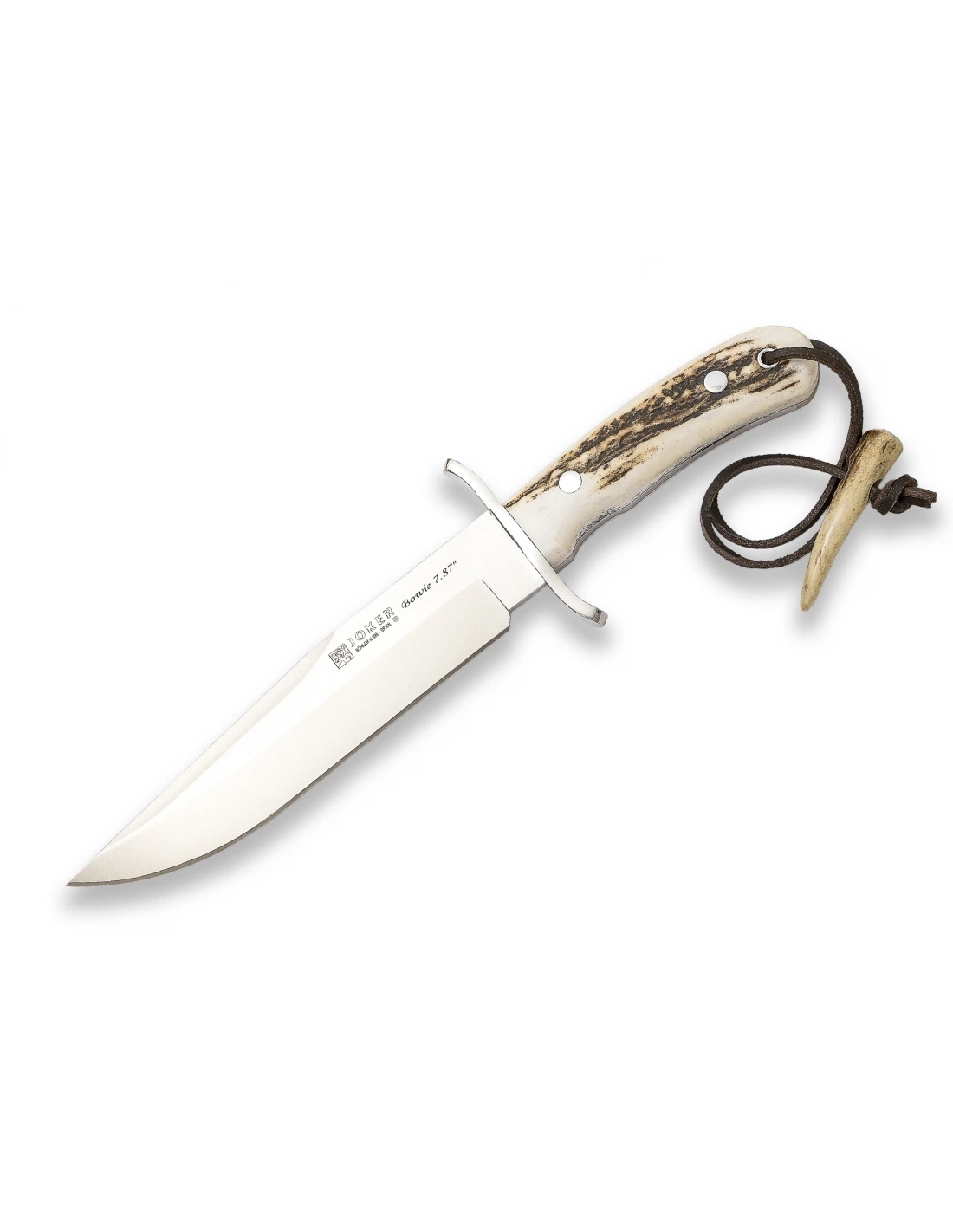 Joker Bowie 32 cm – Handgjord Jaktkniv i Hjorthorn – Knivmagasinet
