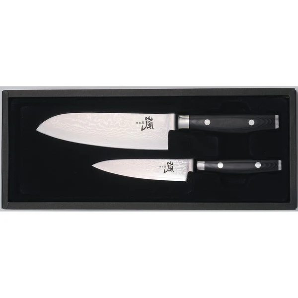 Yaxell RAN Knivset Santoku & Petty | 69 Lager Damaskusstål VG10 | Knivmagasinet