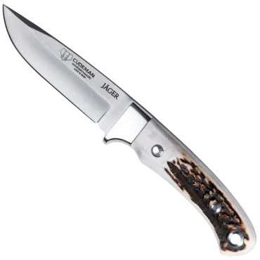 Cudeman Jäger 150-C handgjord jaktkniv 10 cm – äkta hjorthorn och full tang