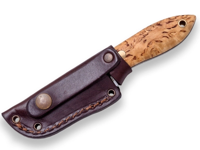 Joker Avispa S Bushcraftkniv | Sandvik 14C28N & Masurbjörk