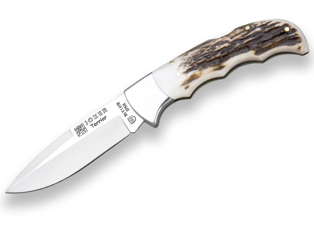 Joker Terrier Jaktfällkniv 9 cm Hjorthorn | Knivmagasinet